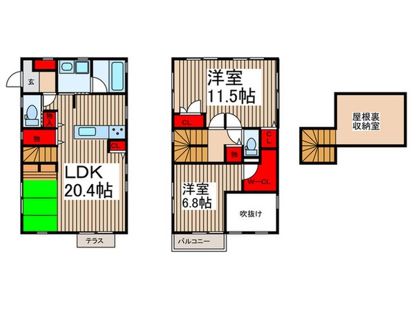 常盤６丁目戸建の物件間取画像